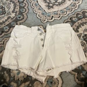 white jean shorts